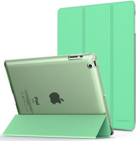 img 4 attached to MoKo Case Fit IPad 2/3/4 - Ultra Lightweight Slim Smart Shell Stand Cover With Translucent Frosted Back Protector Fit IPad 2/The New IPad 3 (3Rd Gen)/IPad 4