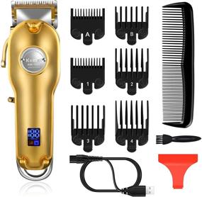 img 4 attached to 💇 Kemei Professional Cordless Hair Trimmer for Men with LED Display - Mens Hair Clippers for Hair Cutting