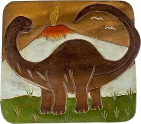 img 2 attached to Brontosaurus Dinosaur Design Hardwood Decorative