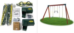 img 4 attached to 🎠 Enhance Outdoor Fun with Eastern Jungle Gym DIY Swing Set Hardware Kit - A Complete Package Including A-Frame Brackets, Swing Seats, Trapeze Bar and Assembly Instructions!