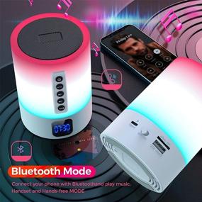 img 2 attached to ❇️ Улучшенная ночная лампа с Bluetooth-динамиком: Hompot сенсорная LED-ночная лампа с диммируемым теплым светом и изменяемым цветом, будильник в спальне, MP3-плеер - идеальный подарок для подростковых девочек/парней (обновленная версия)