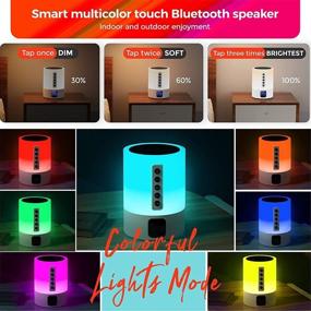 img 3 attached to ❇️ Улучшенная ночная лампа с Bluetooth-динамиком: Hompot сенсорная LED-ночная лампа с диммируемым теплым светом и изменяемым цветом, будильник в спальне, MP3-плеер - идеальный подарок для подростковых девочек/парней (обновленная версия)