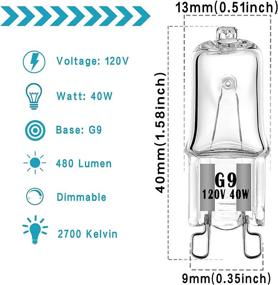 img 3 attached to G9 Halogen Bulb 40W 120V T4 Type 2 Pin 💡 Base Dimmable Warm White (12 Pack): Illuminate with Efficiency and Elegance!