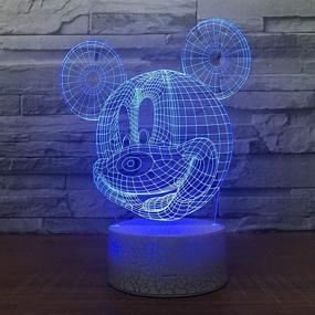 img 2 attached to Новая абстрактная мультяшная мышь 3D Optical Illusion Night Light