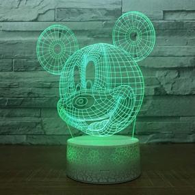 img 3 attached to Новая абстрактная мультяшная мышь 3D Optical Illusion Night Light