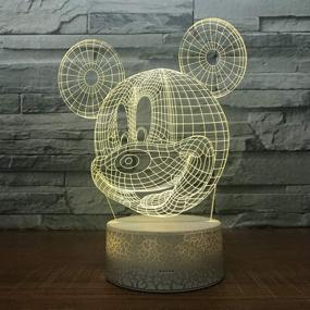 img 1 attached to Новая абстрактная мультяшная мышь 3D Optical Illusion Night Light