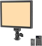 🎥 neewer t100 softer smd led video light kit: bi-color 3200k-5600k dimmable ultra thin led panel with 2600mah li-ion battery and usb charger, ideal for children, portraits, product shots, and studio photography logo