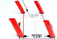 🏌️ eyeline golf speed trap 1.0 - boost confidence and accuracy with swing corrector - swing trainer & path aid, size 12 x 18 inches. 2018 model. made in usa logo