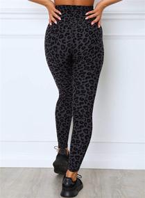 img 1 attached to Sidefeel Leopard Workout Leggings Outfits Women's Clothing for Swimsuits & Cover Ups