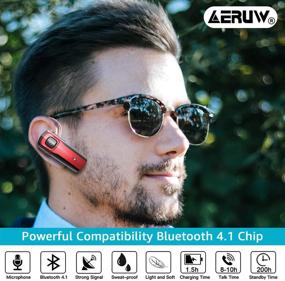 img 3 attached to 🎧 Идеальный гарнитура Bluetooth с микрофоном - непревзойденное шумоподавление, идеально для бизнеса, офиса и вождения - совместим с iPhone.