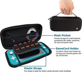img 3 attached to PUZZLEK Slim Carrying Case: Portable Protective Shell for Nintendo Switch Lite - Black (10 Game Cartridge Slots)