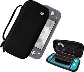 img 4 attached to PUZZLEK Slim Carrying Case: Portable Protective Shell for Nintendo Switch Lite - Black (10 Game Cartridge Slots)