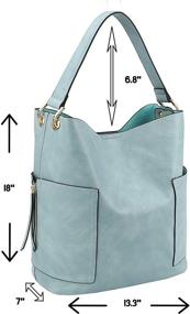 img 3 attached to Кожаные модные сумки и кошельки для хобо "Handbag Republic