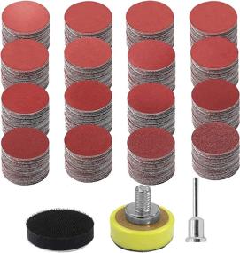 img 4 attached to 🛠️ 240-Pack 1 Inch Sanding Discs by CARL COOPER - Includes 1/8” Shank, Sticker Backing Pad, and Soft Foam Buffering Pad - Range from 60 to 2000 Grits - Ideal for Wood, Metal, Mirror, Jewelry, and Car Grinding Abrasive Sandpaper