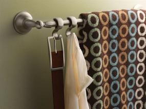 img 2 attached to 🔒 24-Inch Double Towel Bar from Moen's Sage Collection with Spot Resist Brushed Nickel Finish