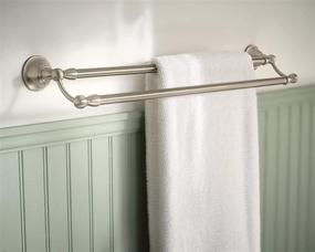 img 3 attached to 🔒 24-Inch Double Towel Bar from Moen's Sage Collection with Spot Resist Brushed Nickel Finish