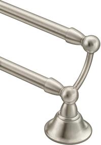 img 4 attached to 🔒 24-Inch Double Towel Bar from Moen's Sage Collection with Spot Resist Brushed Nickel Finish