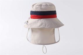 img 2 attached to Sunarra Kids Sun Hats - UPF 50+ UV Protection with Neck Flap, Mesh Bucket Hat, and Wide Brim for Summer