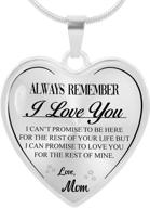 ❤️ love you always heart pendant necklace: birthday gift for daughter and son from mom logo