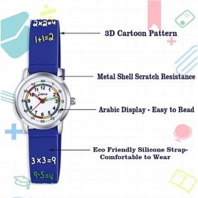 img 3 attached to Venhoo Kids Watches – Cute Cartoon Waterproof Silicone Children Toddler Wrist Watch for Girls Boys (Ages 3-10) Little Child