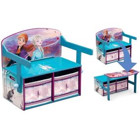 img 4 attached to 👧 Disney Frozen II Delta Children Convertible Activity Bench for Kids