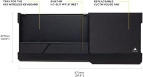 img 3 attached to 🎮 Corsair K63 Беспроводная игровая подставка-клавиатура - Повысьте комфорт при игре на диване с черной подставкой-клавиатурой для беспроводной клавиатуры K63.