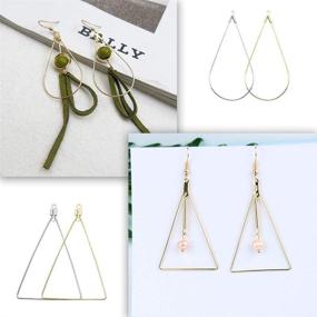 img 1 attached to 💍 72pcs Beading Hoop Earrings Bulk Set - Round, Teardrop, and Triangle Shapes for DIY Craft Jewelry Making - High-Quality Jewelry Finding Supplies