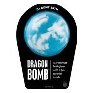🐉 7 ounce blue or white fresh mist da bomb dragon bath logo