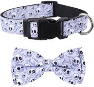 halloween pet collar: adjustable dog collar with removable bow tie - cute and stylish! logo