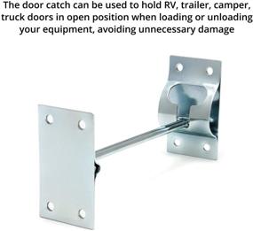 img 2 attached to 🚪 QWORK 2Pcs 6" All Metal T-Style Door Holder: Top-notch Entry Door Catches for RV Trailer Camper's Exterior Door, with Secure Hold Hook and Screws