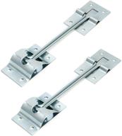 🚪 qwork 2pcs 6" all metal t-style door holder: top-notch entry door catches for rv trailer camper's exterior door, with secure hold hook and screws logo