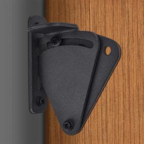 img 2 attached to 🔒 Enhance Privacy with Homode Barn Door Lock - Large Size Sliding Door Tear Drop Latch, 90 Degree, Matte Black Finish