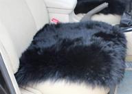 🐑 премиум автомобильный чехол из овечьей шкуры: комфортная подушка для авто, стула и кресла - универсальная по размеру, натуральный материал логотип
