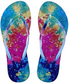 img 4 attached to Women's Athletic Shower Sandals – Showaflops with Antimicrobial Properties