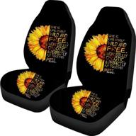 fuibeng sunflower car seat covers: 🌻 universal auto décor accessory gift set for women logo