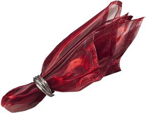 img 3 attached to 🍷 Burgundy Organza Napkins - Elegant 20 Inch Decorative Accessory