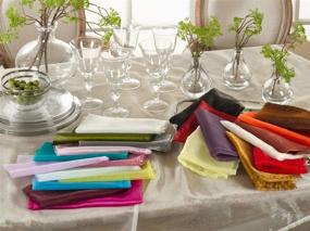 img 2 attached to 🍷 Burgundy Organza Napkins - Elegant 20 Inch Decorative Accessory