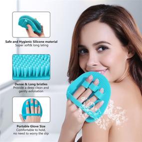 img 2 attached to 🚿 HieerBus Silicone Body Scrubber: Exfoliating Wet and Dry Brushing Shower Scrubber for Sensitive and All Types of Skin