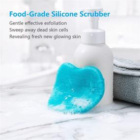 img 1 attached to 🚿 HieerBus Silicone Body Scrubber: Exfoliating Wet and Dry Brushing Shower Scrubber for Sensitive and All Types of Skin