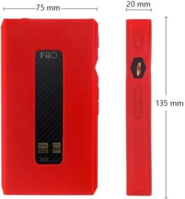 img 2 attached to 📱 Red Soft Silicone Protective Cover Skin for FiiO M11 Pro/FiiO M11, Anti-Scratch Shockproof Case by Zshion