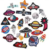 🚀 astronaut-themed embroidered applique decoration clothing: elevate your fashion to stellar heights! logo