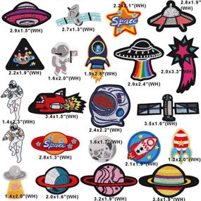 img 3 attached to 🚀 Astronaut-themed Embroidered Applique Decoration Clothing: Elevate Your Fashion to Stellar Heights!