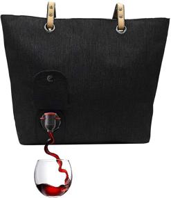 img 4 attached to PortoVino City Tote Black Fashionable