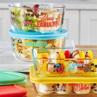 🐭 pyrex disney mickey & friends round glass food storage set, 8 piece: a magical kitchen essential for disney fans логотип