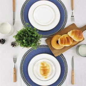 img 1 attached to Dazzling Feuille Placemats: Effortlessly Wipeable with Sparkling Polypropylene