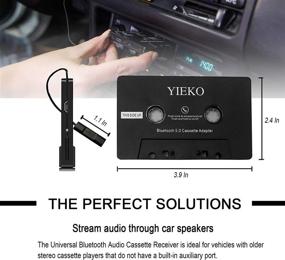 img 2 attached to YIEKO Car Audio Cassette Player Adapter: Bluetooth 5.0 🚗 Aux Receiver for Vintage Car, Radios, Stereo - Universal Compatibility