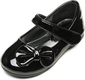 img 4 attached to DREAM PAIRS Angel 5 Uniform Ballerina Shoes for Girls: Elegant Flats for Every Occasion