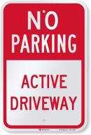 reflective smartsign for driveway - no parking logo