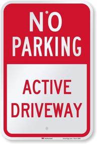 img 4 attached to Reflective SmartSign for Driveway - No Parking