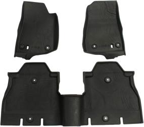 img 4 attached to 🚗 Winunite Black Slush Floor Mats for 2018-2021 Jeep Wrangler JL JLU - Front and Rear All-Weather Carpet Liner Set - TPE Protector - Not for Wrangler JK